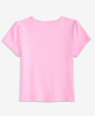Girls' Toddler 2T-5T Ribbed Embroidered T-Shirt