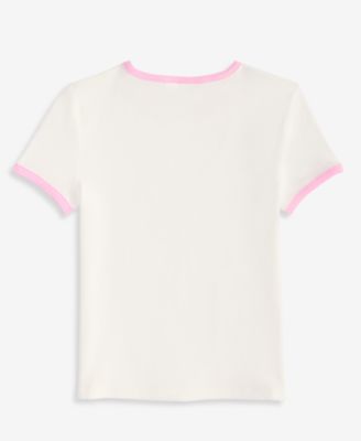 Girls' XS-XL Ribbed Baby Tee