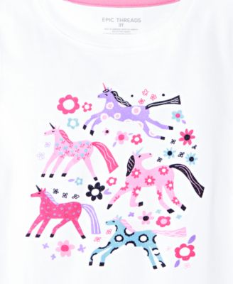 Girls' 12M-5T Unicorns Tee