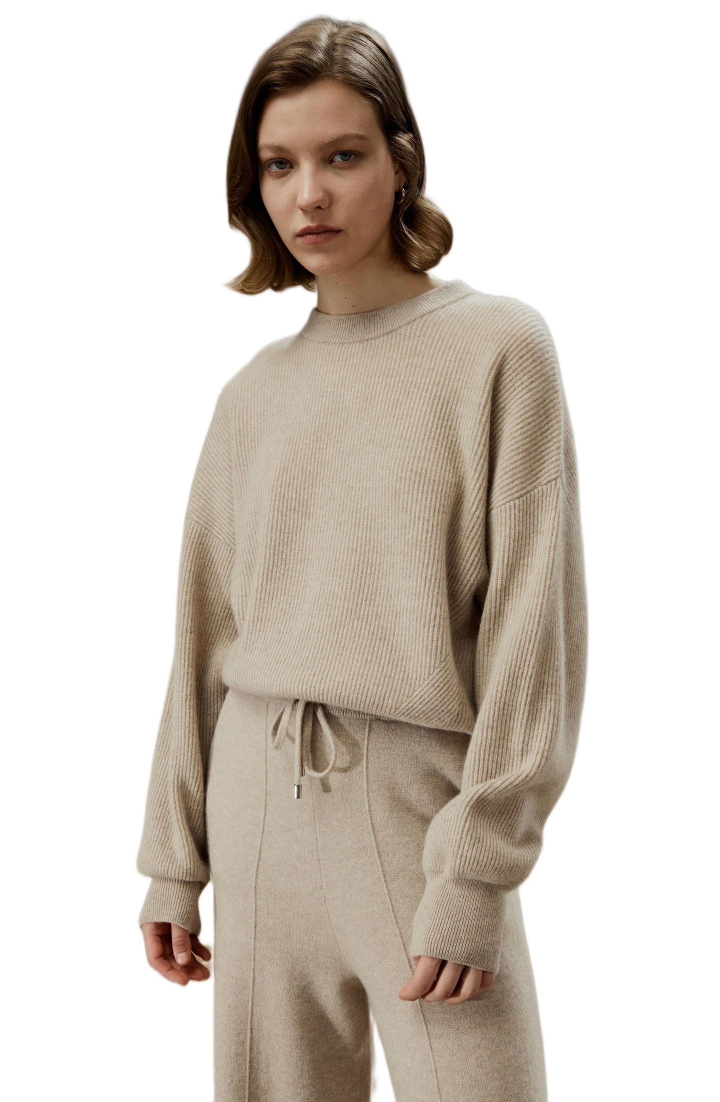 Женское худи LILYSILK Eshe 2-in-1 Cashmere Detachable, цвет: Бежевый — фото 8