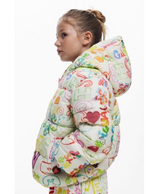 Girls Girls's Quilted jacket lettering