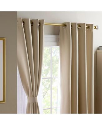 Oslo Double Layer Indoor Curtains, Room Darkening and Sheer, Grommet Top, Energy Efficient, 2-Pack Set