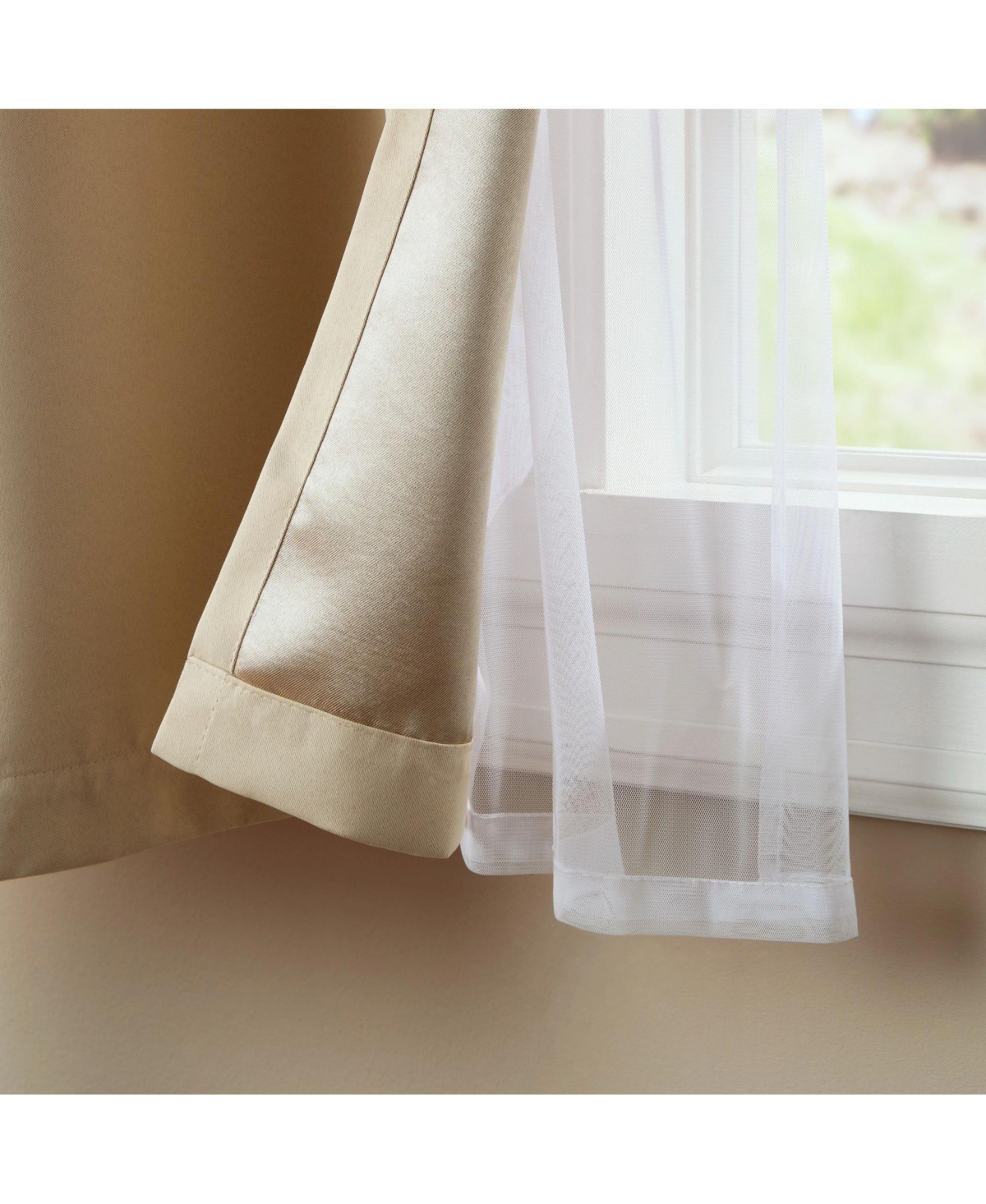 Town & Country Luxe Oslo Double Layer Indoor Curtains, Room Darkening and Sheer, Grommet Top, Energy Efficient