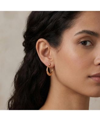 Crescent Moon Hoop Earrings