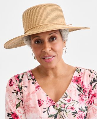 Packable Paper Braid Floppy Hat