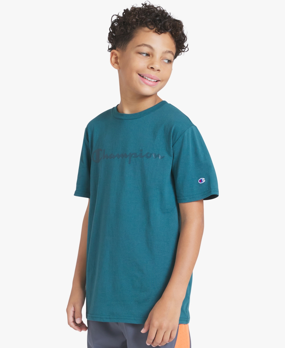 Champion Boys' 8-20 Silicone Logo Crewneck T-Shirt