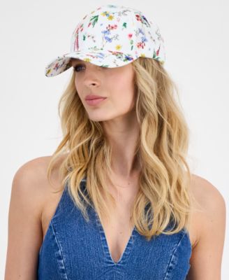 Floral-Print Twill Baseball Cap