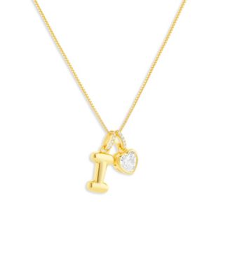 Sterling Silver Initial Charm Necklace in Holiday Ornament, Macy's Exclusive