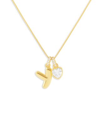 Sterling Silver Initial Charm Necklace in Holiday Ornament, Macy's Exclusive