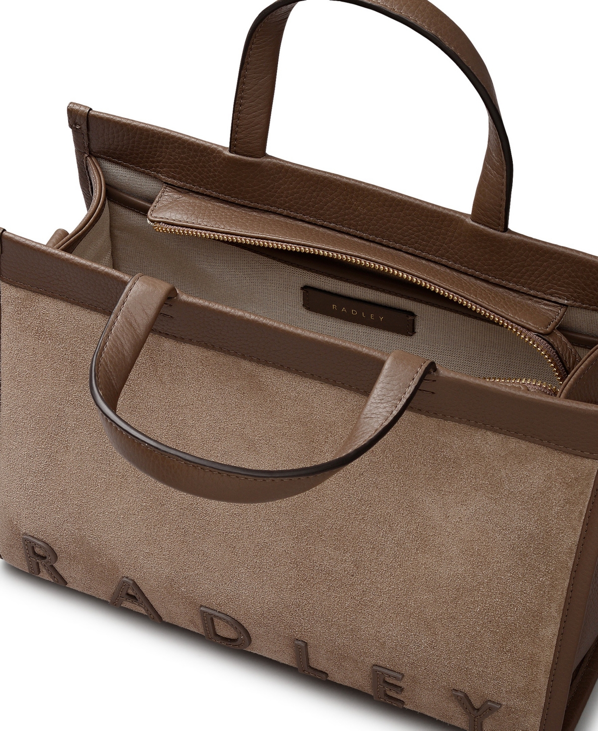 Radley London Alba Place Suede Small Zip Top Small Grab Bag