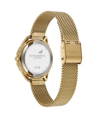 Women's Azure Gold Tone Stainless Steel Mesh Bracelet Watch, 30mm