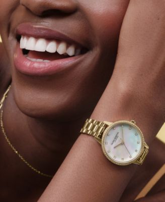 Women's Captivate Gold Tone Stainless Steel Bracelet Watch, 34mm