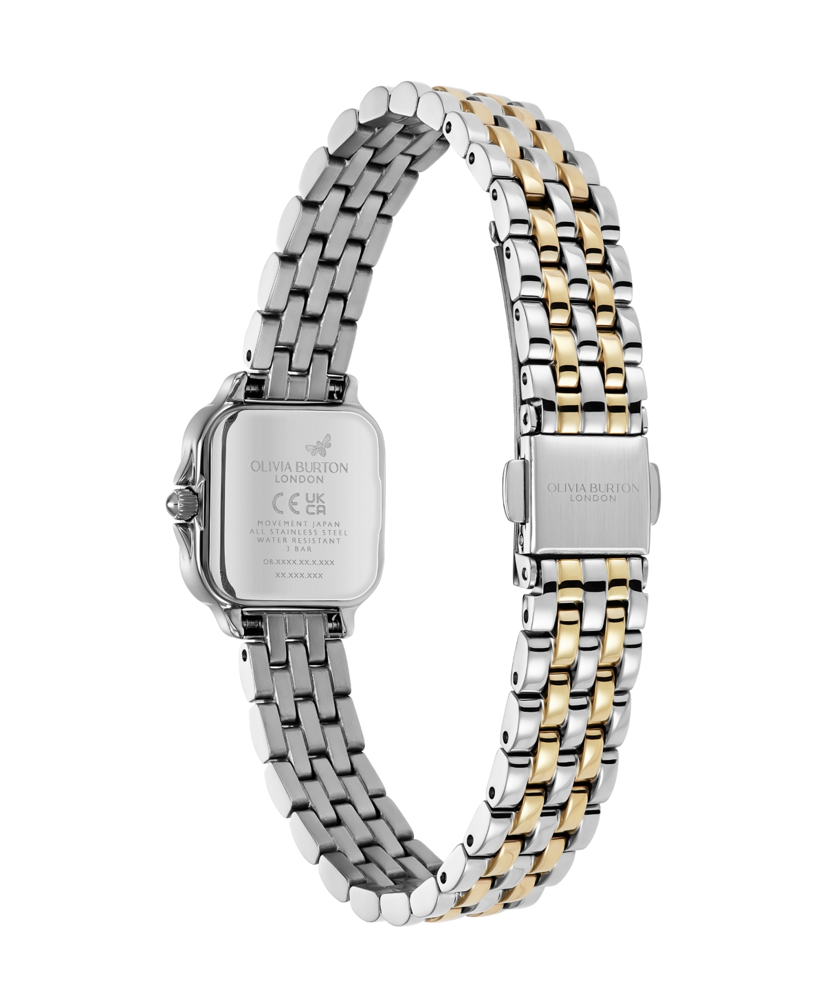 Olivia Burton Women's Mini Grosvenor Two Tone Stainless Steel Bracelet Watch, 20mm