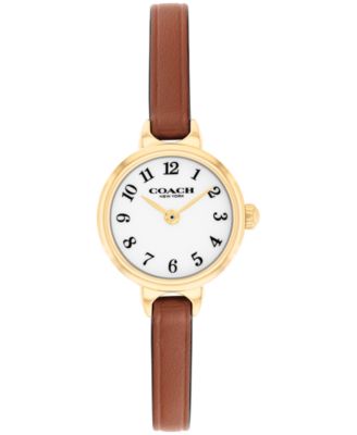 Women's Iris Saddle Leather Strap Watch, 22.5mm