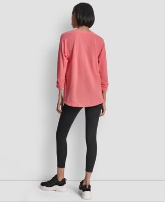 Women's Mini Slub Waffle Three Quarter Sleeve T-Shirt