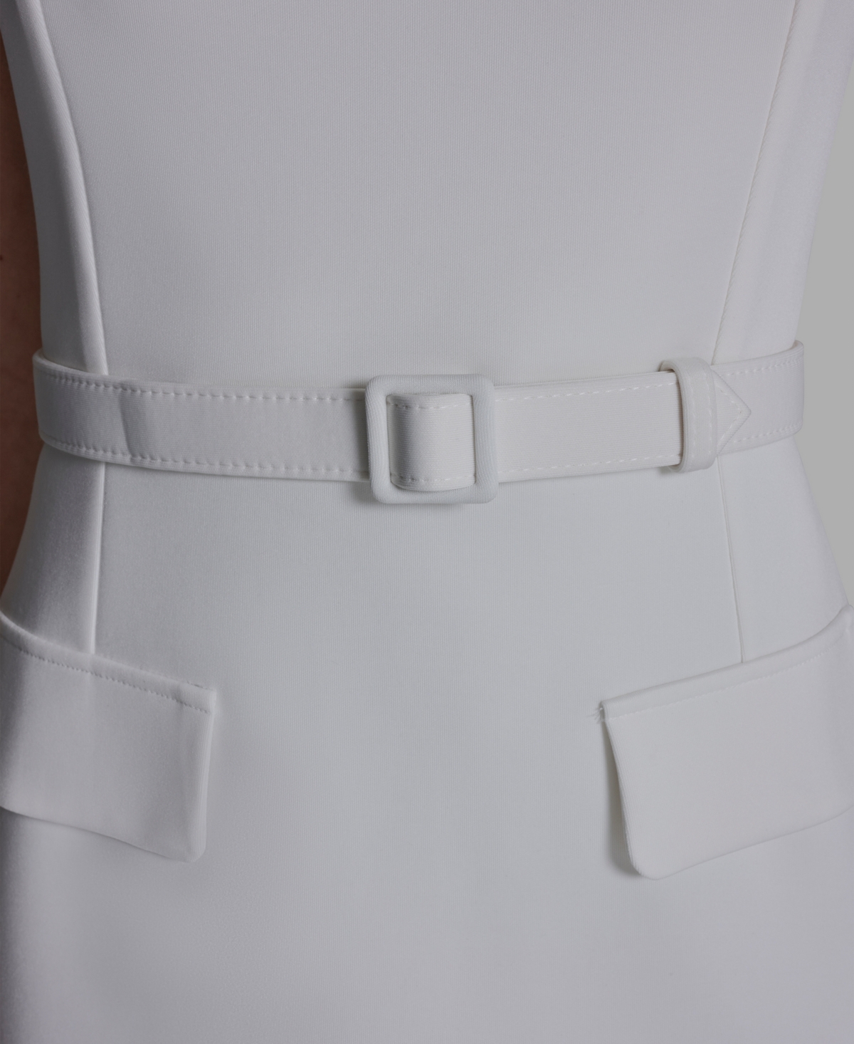 Bcbg Women's Scuba Square Neck A-Line Dress