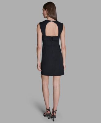 Women's Wide-Strap Square Neck A-Line Mini Dress