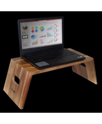 High Rise Acacia Wood Laptop Riser