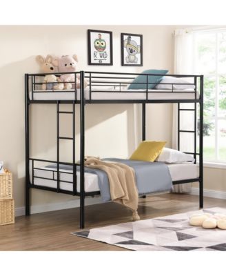 78.00"L Metal Bunk Bed Twin Over Twin