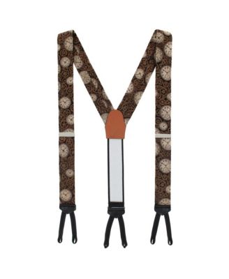 Men's Horologe Novelty Silk Formal End Suspenders