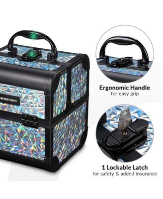 2-Piece Makeup Train Case Cosmetic Organizer Kit
