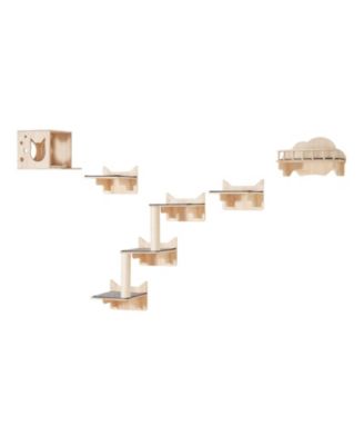 5-Piece Wall-Mounted Cat Shelf & Perch Set, Holds up to 40 lbs