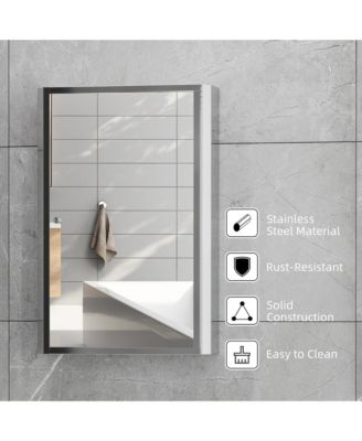 Bathroom Wall Mount Mirro Medicine Storage Cabinet 3 Level New