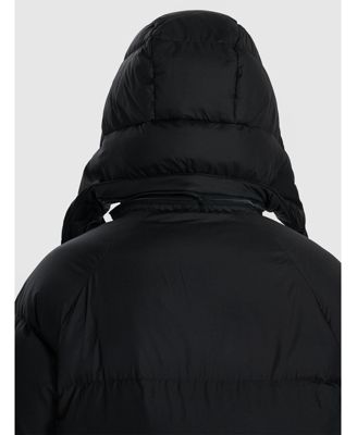 Women's down jacket with natural filling - black