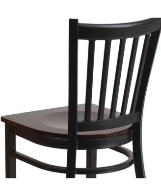 Vertical Back Metal Restaurant Dining Chair