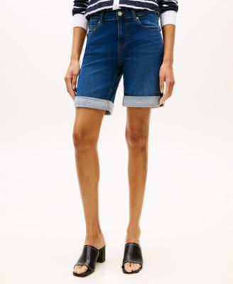 Women's Dark Blue Denim Shorts