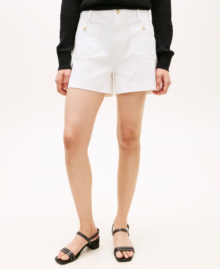Tommy Hilfiger Womens Twill Patch Pocket Shorts
