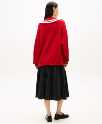 Women's Varsity Cricket Crew Neck Sweater