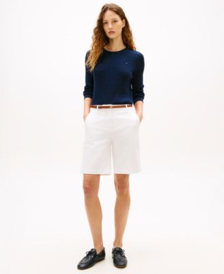 Women's Twill Slim Straight Shorts