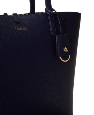 Faux-Leather Large Reversible Tote Bag