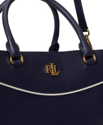 Full-Grain Leather Large Marcy Satchel Bag