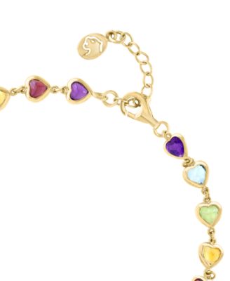 Multi-Gemstone (5-5/8 ct. t.w.) Bracelet in 14k Yellow Gold Over Silver