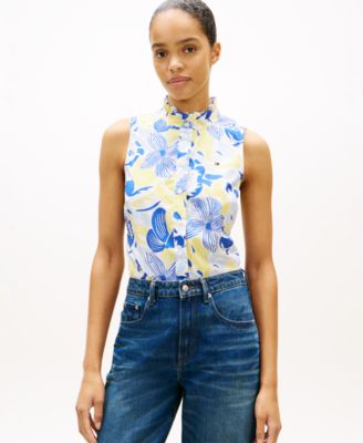 Women's Classic Frill Sleeveless Shirt