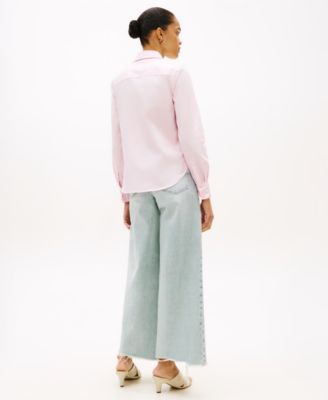 Women's Classic Poplin Roll-Tab Long-Sleeve Shirt