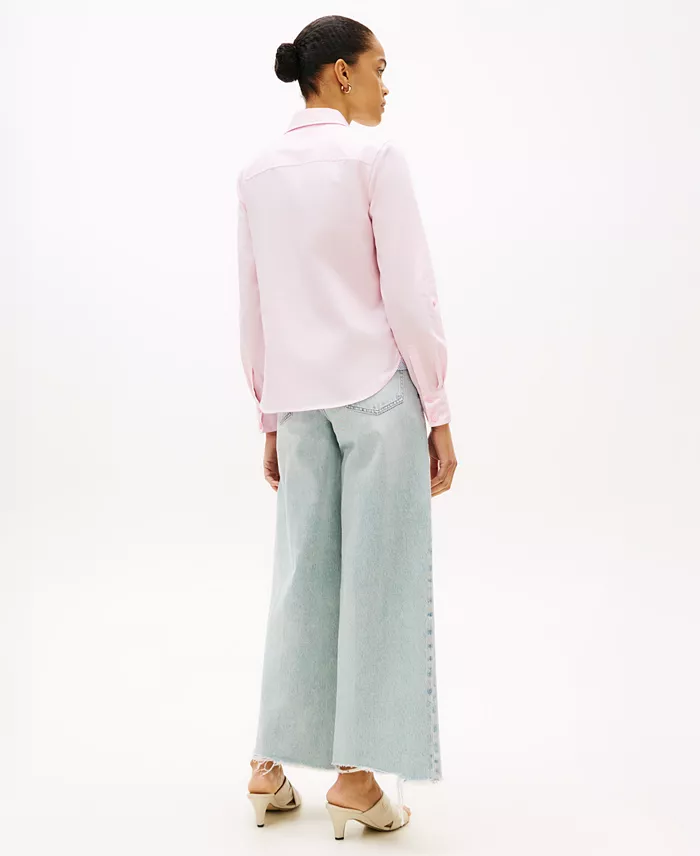 Women's Classic Poplin Roll-Tab Long-Sleeve Shirt - thumbnail 9