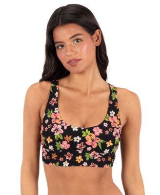 Women's Max Hibiscus Dream Longline Swim Bralette Top
