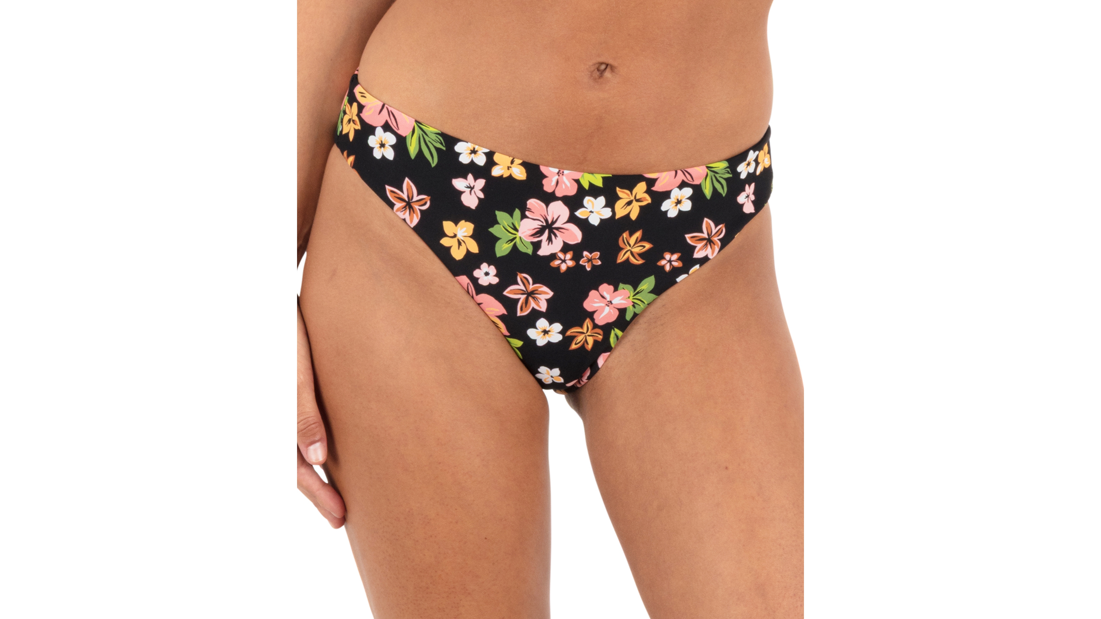 Hurley Women's Max Hibiscus Dream Mid-Cheeky Swim Bottoms