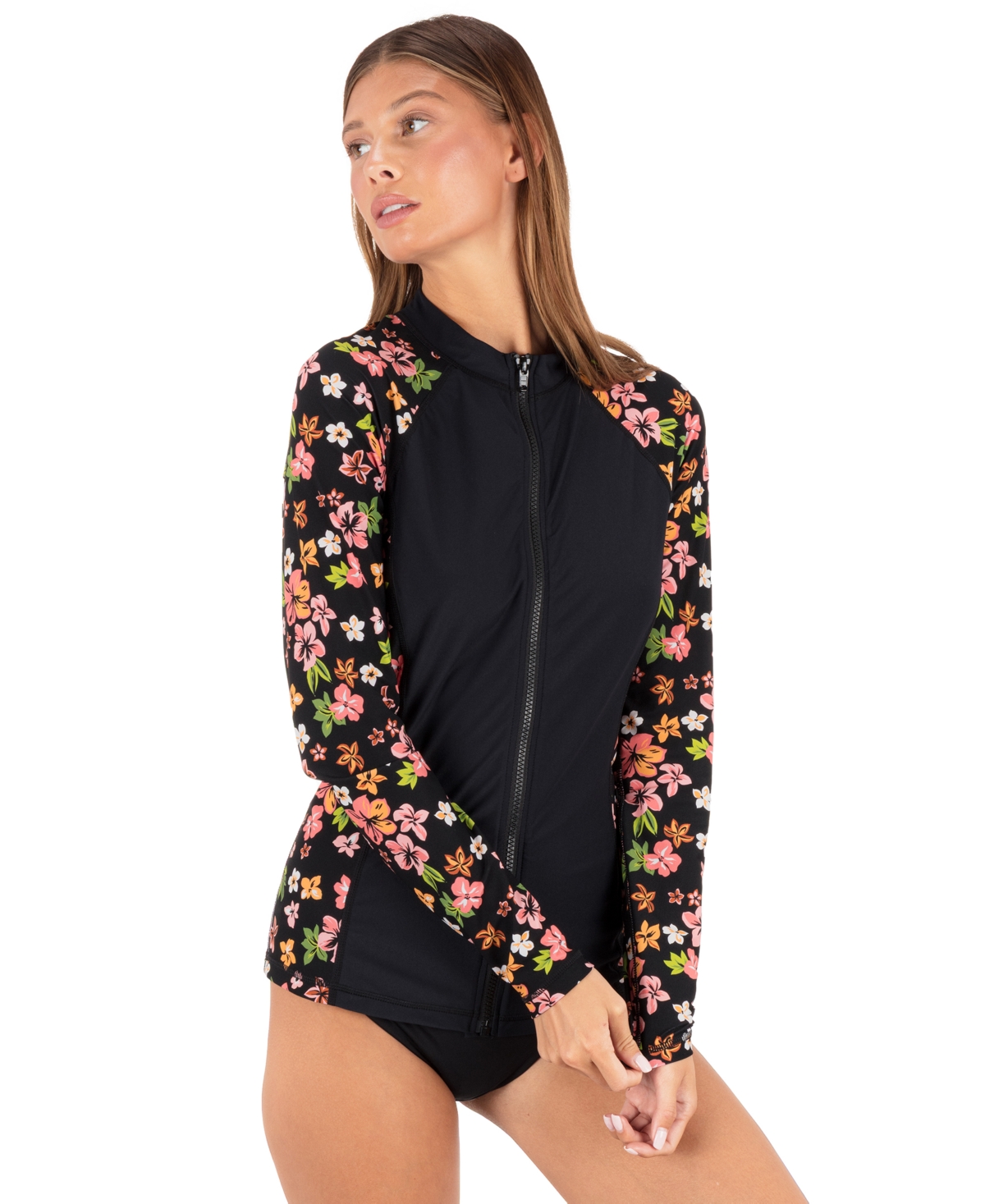 Hurley Women's Hibiscus Dream Long-Sleeve Rashguard