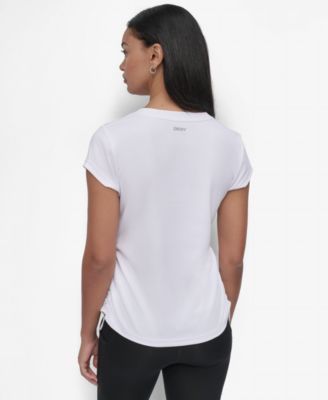 Women's Ruched Side Seams V-Neck Tech T-Shirt