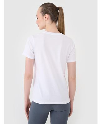 Women's regular plain T-shirt - white