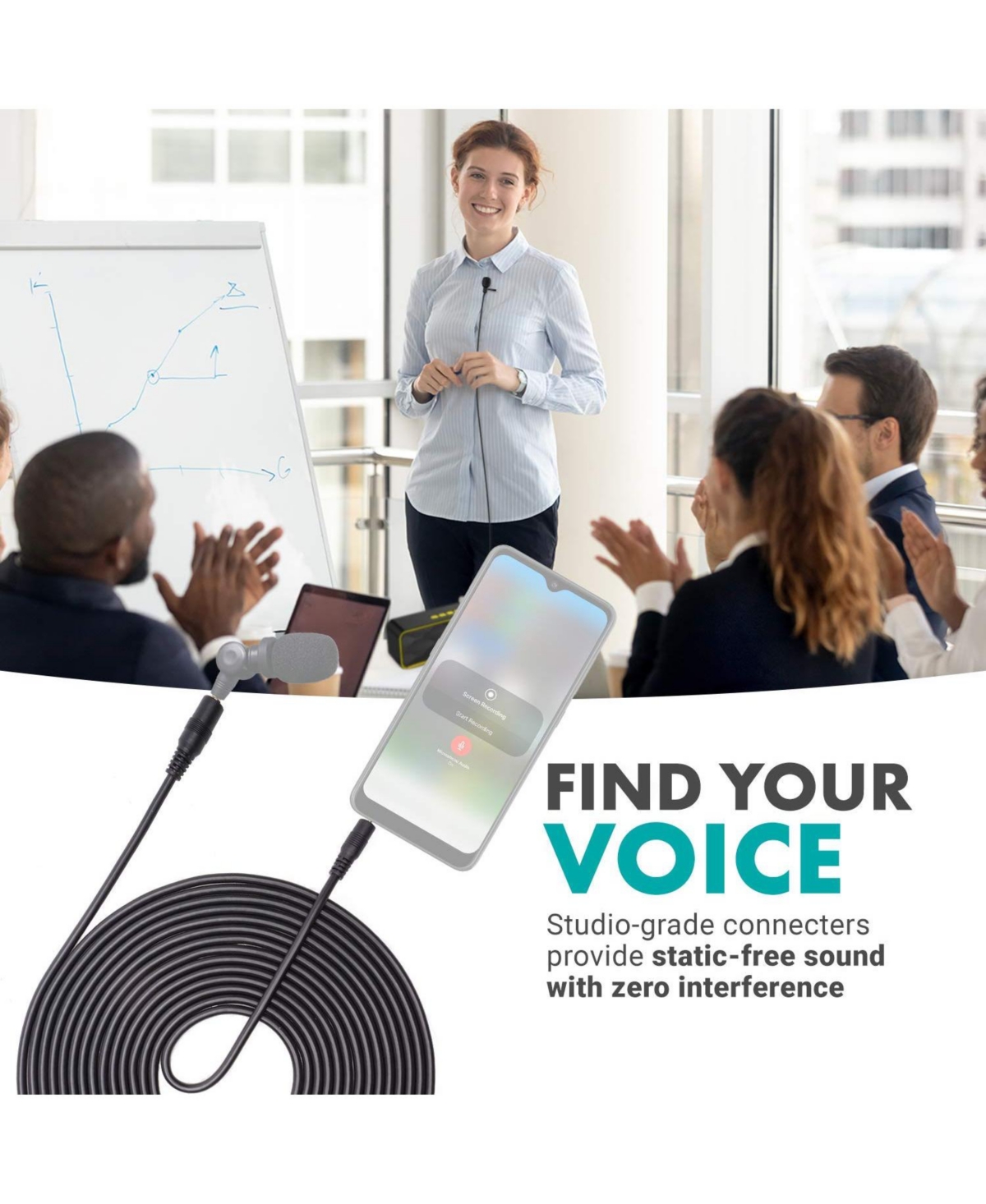 Movo MC10 3.5mm Trs Female to Male Extension Cable