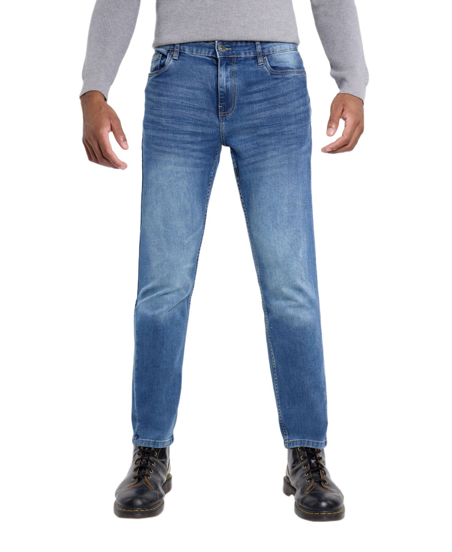 Мужские джинсы CULTURA Pieced Pockets Slim Fit, цвет: Средний синий — фото 1