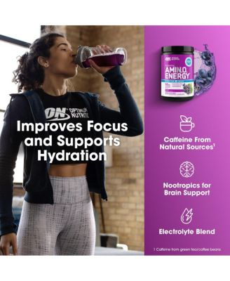 Essential Amino Energy Hydration Plus Focus Powder, Grape, 30 Servings