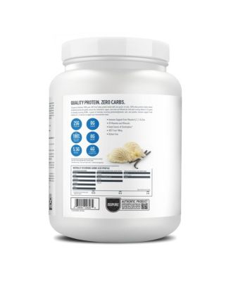 Zero Carb 100% Pure Whey Isolate Protein Powder, Creamy Vanilla, 25g Protein, 15 Servings Tub