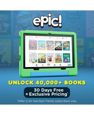 10" A10 Educational Kids Tablet with Epic! and Lingokids 64GB with Parental Controls & Kid-Proof Case
