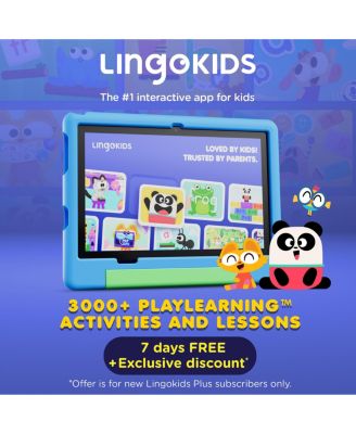 10" A10 Educational Kids Tablet with Epic! and Lingokids 64GB with Parental Controls & Kid-Proof Case